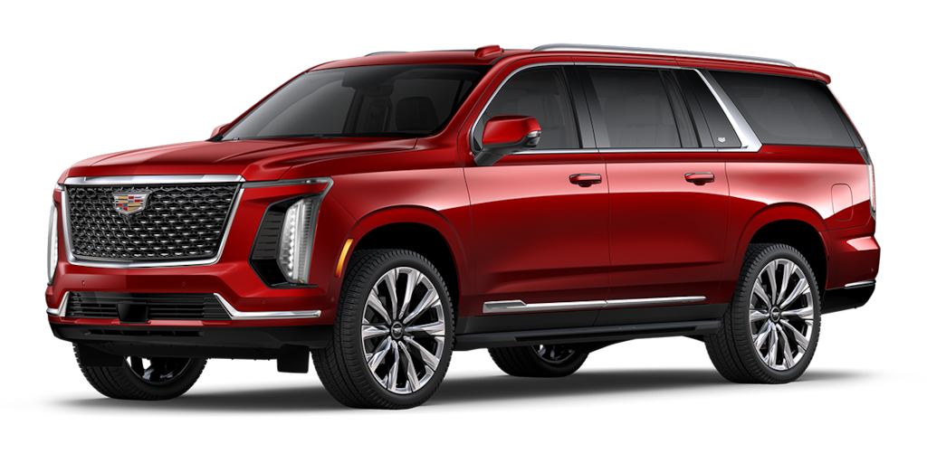 Cadillac Escalade 2026 versión ESV color Radiant Red Metallic
