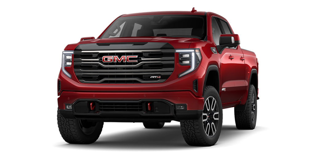 GMC Sierra 2026 versión AT4 color Radiant Red Metallic