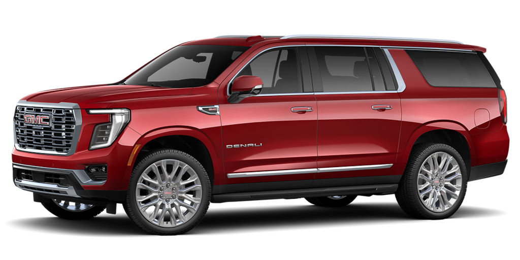 GMC Yukon 2026 versión XL Denali color Radiant Red Metallic